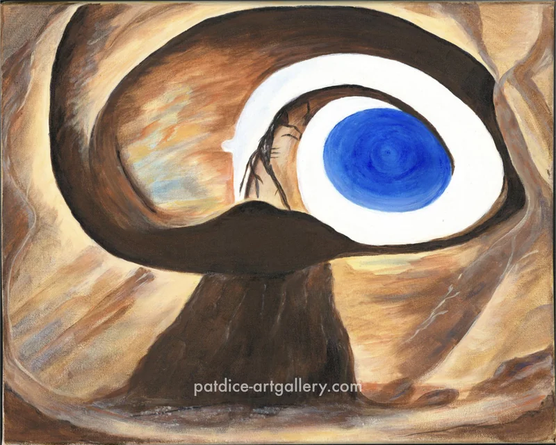 Blue Eye Surrounded by Brown Eyes  (Print)